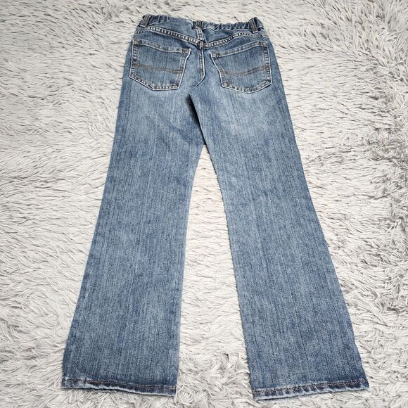 The Childrens Place Girls Blue Jeans Size 8 Bootcut Stretch Adj Waist 22X23 Kids - Picture 2 of 12